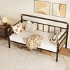 GustoWave Daybed ,Twin Daybed with Pop Up Trundle Set,Metal Twin Bed Frame with Steel Slat Support,Sofa BedFrame for Kids/Teens/Adults - 2 of 4