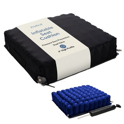 ProHeal Pressure Redistribution Wheelchair Air Cushion, 4" Height - Includes Pump, Repair Kit
