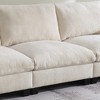GlasFlength Sofas, Stylish and Comfortable Seating for Every Home, Contemporary, Classic Modern Designs, Beige,96”*35”*32.5" - 4 of 4
