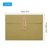 Unique Bargains Sturdy Paper Blank Card Envelopes with String Tie Closure 15 Pcs - 2 of 4