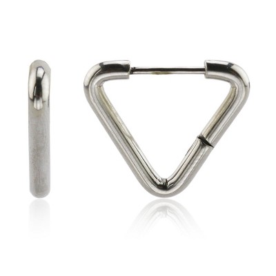 Slate by Rebl Triangle Huggie Earring  Stainless Steel, 18x19x2.5mm