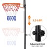 Portable Basketball Hoop Outdoor, 4.5FT-10FT Height Adjustable Basketball Goal, Shatterproof Backboard, Built-in Wheels, Basketball Stand, Black - 3 of 4