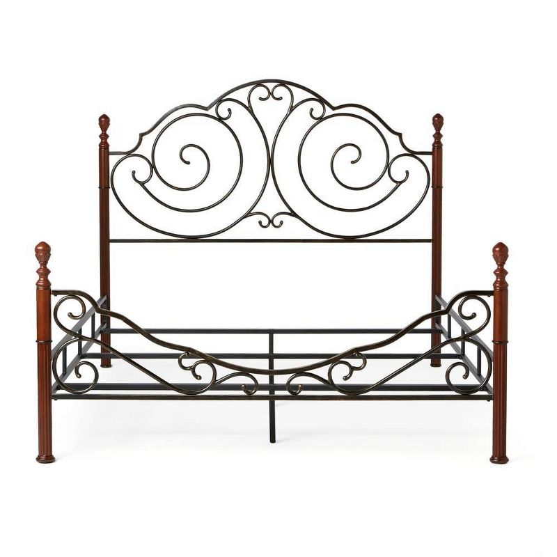 Reagan Graceful Scroll Bronze Iron Bed - Inspire Q, 4 of 5