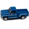 1976 Chevrolet Stepside Pickup Truck Hawaiian Blue with White Stripes 1/87 (HO) Scale Model Car by Classic Metal Works - 2 of 3