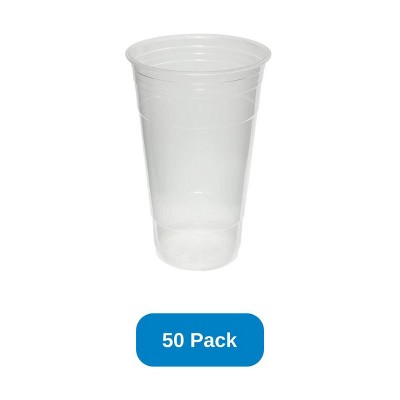 Inno-Pak 24 oz Cold Cup Recycled PET Plastic Clear - Pack of 50