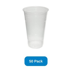Inno-Pak 24 oz Cold Cup Recycled PET Plastic Clear - Pack of 50 - 1 of 3