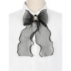 INSPIRE CHIC Women's Bow Brooch Clip Sheer Mesh Rhinestone Alloy Suitable for Uniform - 4 of 4