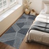 Modern Geometric Area Rug Washable Rug with Non Slip Rubber Backing Soft Non Shedding Carpet, Indoor Low Pile Thin Foldable Mat - 3 of 4