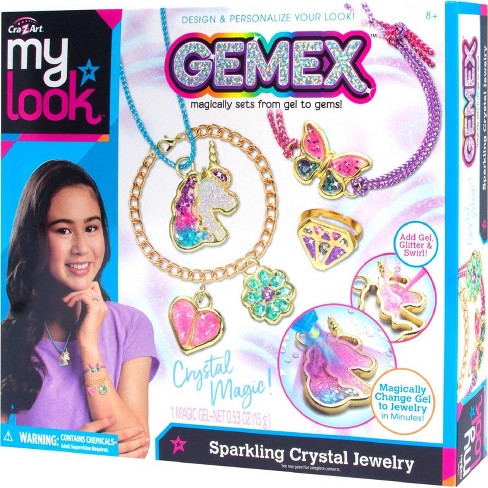 My Look Gemex Sparkling Crystal Jewelry Craft Kit Cra-Z-Art Ships Free Deal