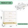 3 Drawer Dresser, Wood Chest Drawers with Storage for Closet, Bedroom, Drawers Dresser Modern Bedside Nightstand with Gold Handles - 3 of 4