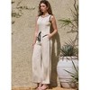 INSPIRE CHIC Women's Summer Dressy Casual Sleeveless Tank Tops Wide Leg Drawstring Pants Elegant 2 Piece Outfits - 4 of 4