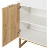 CENGHU Storage Cabinet, Modern Buffet Sideboard Cabinet with Storage, White and Gold Cabinet for Bedroom, Living Room, Dining Room, Hallways - 3 of 4