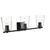 Elegant Lighting Kacey 3 light Black and Clear Bath Sconce - 3 of 4