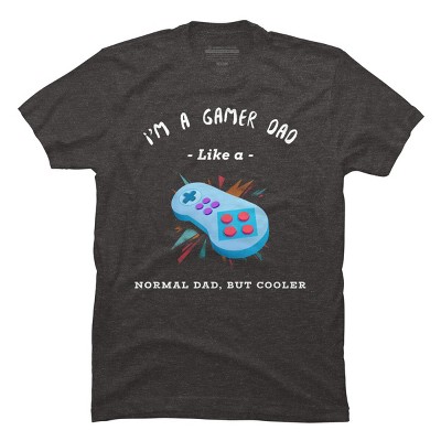Men's Design By Humans Gamer Dad Like A Normal Dad, But Cooler By KaiHamilton T-Shirt