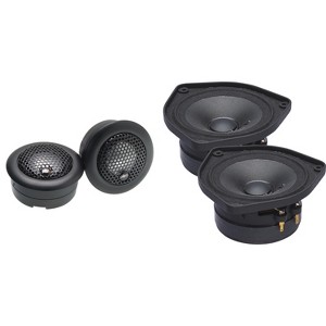 PowerBass OE-400 - 4" Mid Range Speakers with a pair of L-1A - 1" Aluminum Dome Tweeter - 1 of 4