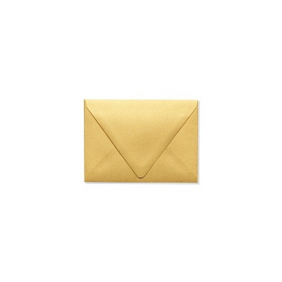 LUX A6 Contour Flap Envelopes 4 3/4 x 6 1/2 50/Box Gold Metallic 1875-07-50