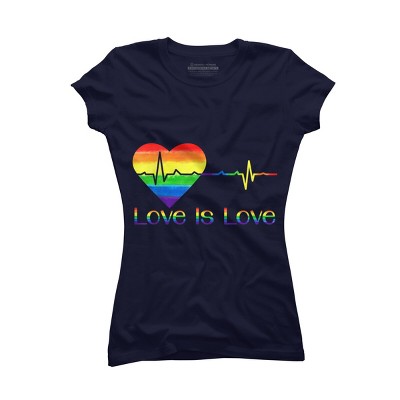 Design By Belugastore Humans Pride Heartbeat Love is Love By Belugastore T-Shirt