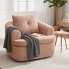 Merax 360° Swivel Barrel Chair with Tufted Backrest and Plush Dual-Layer Cushion - 2 of 4