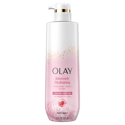 Olay Intensely Hydrating Body Wash with Hyaluronic Serum Complex - Strawberry Fizz - 20 fl oz