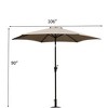 Vynxaria 9ft Patio Umbrella with Carry Bag - UV-Resistant & Waterproof for Outdoor Shade - 2 of 4
