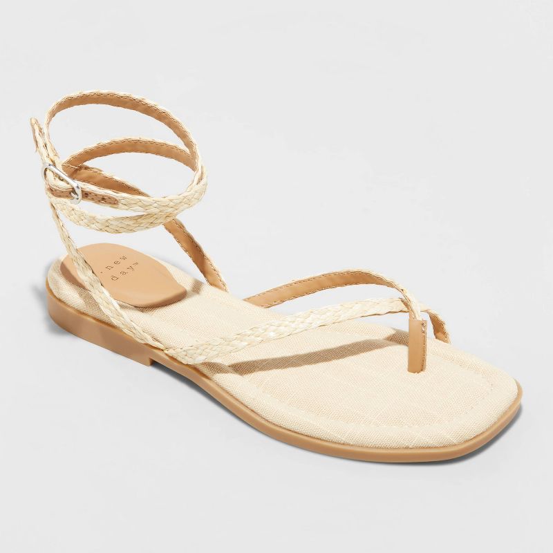 Women&#39;s Luisa Ankle Strap Thong Sandals - A New Day&#8482;, 1 of 23