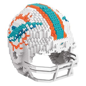 Forever Collectibles Miami Dolphins NFL FOCO BRXLZ Helmet Building Block Set - 1 of 4