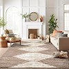World Rug Gallery Beige Brown Geometric Stripe Indoor Area Rug - 2 of 4