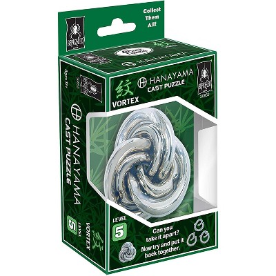 University Games Hanayama Cast Metal Brain Teaser Puzzle, Vortex, Level 5, Ages 12+, Brainteaser