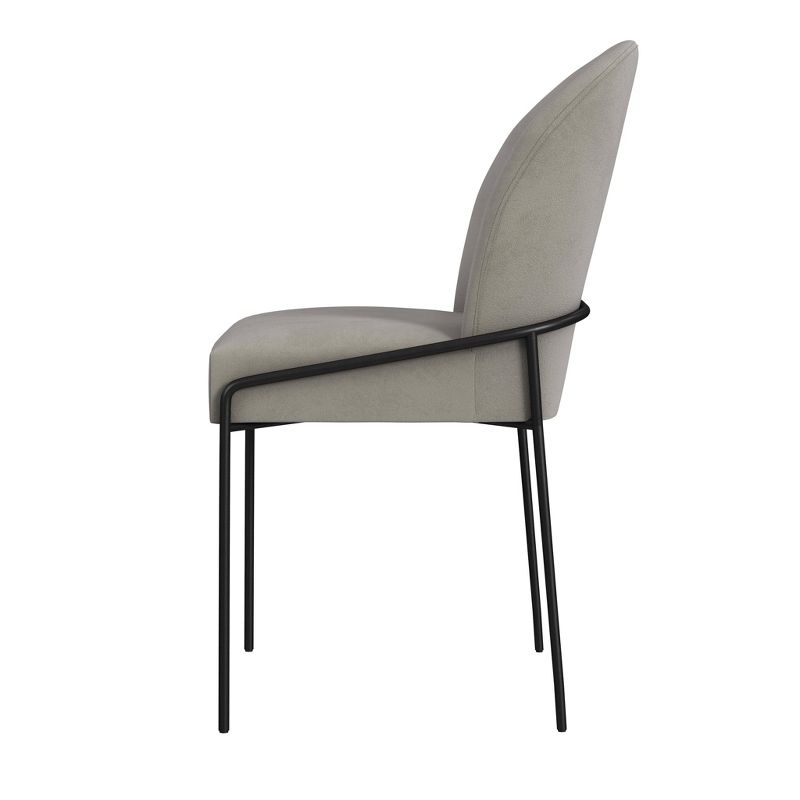Modern Metal Dining Chair Velvet - HomePop, 4 of 14