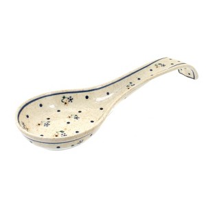 Blue Rose Polish Pottery 1178 Zaklady Large Spoon Rest - 1 of 1