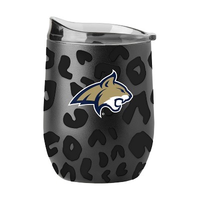 NCAA Montana State Bobcats 16oz Black Leopard Stainless Steel Wine Tumbler