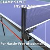 Dexmalle 8ft Blue Mid-Size Table Tennis Table Foldable & Portable Ping Pong Table Set - 4 of 4