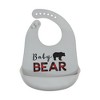 Little Treasure Infant Boys Silicone Bibs, Red Baby Bear, One Size - 3 of 4