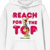 Chutes & Ladders Reach For The Top Adult White Long Sleeve Hooded Sweatshirt - 2 of 3