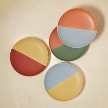 6" 4pk Stoneware Two-Tone Appetizer Plates - Opalhouse™ designed with Jungalow™