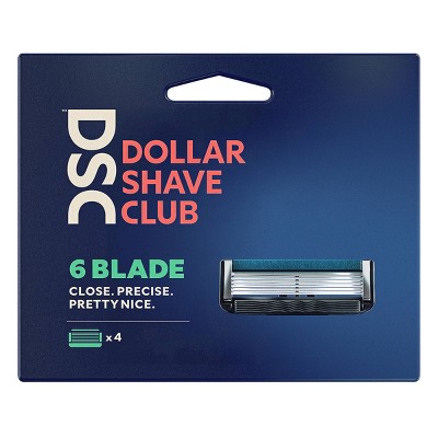 Dollar Shave Club 6-Blade Razor Refill + 4 Cartridges