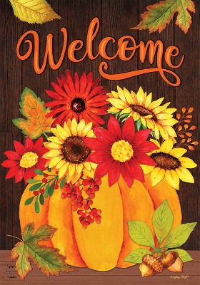 Pumpkin Bouquet Fall House Flag Welcome Autumn 28