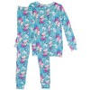 RuffleButts SoftSnooze Big Girls Ruffle Long Sleeve Pajama Set - 2 of 4