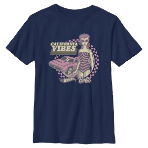 Boys Mattel Hot Wheels and Barbie California Vibes T Shirt - 1 of 4