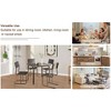 Dining Table Set for 4, 5-Piece Dining Room Table with One Table and Four Chairs, Kitchen Table Set for Bistro, Dining Room, Apartment Small Space - 2 of 4