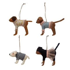 Creative Co-Op Assorted Dog Ornament 3.5 in. (Case of 12) - 1 of 1