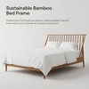 KWPZQEB Bamboo Platform Bed Frame with Tall Headboard, Wood Slat Support, No Box Spring Needed, Easy Assembly - 4 of 4
