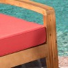 Christopher Knight Home Grenada Outdoor Acacia Wood Club Chairs with Cushion (Set of 4) - 4 of 4