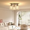 Tribesigns 3-Lights Ceiling Lamp with E26 Base, Modern Sand Nickel Ceiling Light Fixture with Clear Bubble Glass Silver - 3 of 4