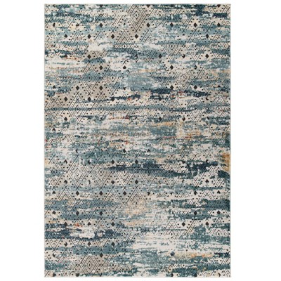 Modway Tribute Eisley Rustic Distressed Transitional Diamond Lattice 5x8 Area Rug
