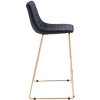 Zuo Adele Barstool (Set of 2) Black & Gold - 4 of 4