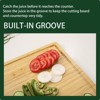 Bamboo Wood Cutting Board for Kitchen, 18"x12" Large Chopping Board, Wooden Cheese Charcuterie Board, with Side Handles and Juice Grooves - 4 of 4