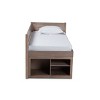 Twin 4 Drawer Levon Wood Storage Bed Antique Oak - Baxton Studio: MDF Frame, No Box Spring Needed - 3 of 4
