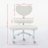 Lyngins Ergonomic Office Chair with Wheels – 17.5" Wide Seat, 360° Swivel Footstool, Cross Legged Home Office Desk Chair, Desk Chair - 2 of 4