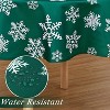 Christmas Tablecloth 60 x 84 Inch, Christmas Table Cloths for Rectangle Tables Winter Tablecloth, Xmas Blue Snowflakes Christmas Decorations - 4 of 4